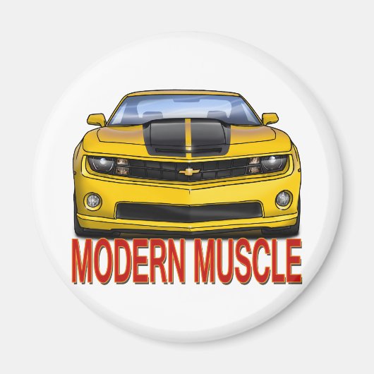 YELLOW_FRONT_CAMARO.png マグネット (正面)