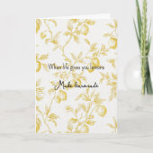 Yellow Fruit Lemons Make Lemonade カード (正面)