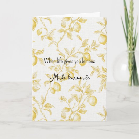 Yellow Fruit Lemons Make Lemonade カード (正面)