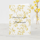 Yellow Fruit Lemons Make Lemonade カード (黄色い花)