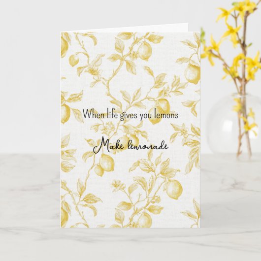 Yellow Fruit Lemons Make Lemonade カード (黄色い花)