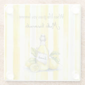 Yellow Fruit Lemons Make Lemonade ガラスコースター (裏面)