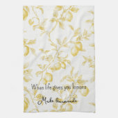 Yellow Fruit Lemons Make Lemonade キッチンタオル (縦)