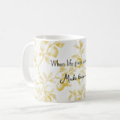 Yellow Fruit Lemons Make Lemonade コーヒーマグカップ (正面左)