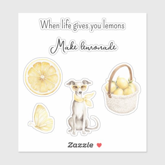 Yellow Fruit Lemons Make Lemonade シール (シート)