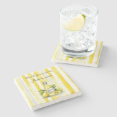 Yellow Fruit Lemons Make Lemonade ストーンコースター (横)