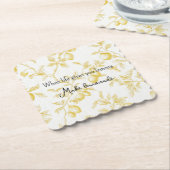 Yellow Fruit Lemons Make Lemonade ペーパーコースター (アングル)