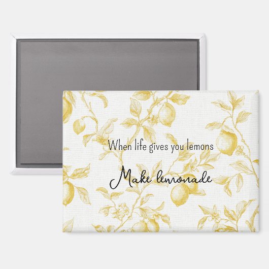 Yellow Fruit Lemons Make Lemonade マグネット (正面/裏面)