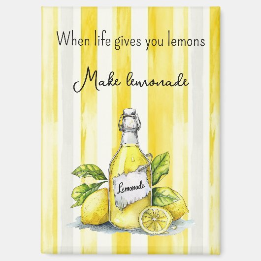 Yellow Fruit Lemons Make Lemonade マグネット (正面)