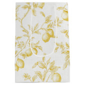 Yellow Fruit Lemons Make Lemonade ミディアムペーパーバッグ (裏面)