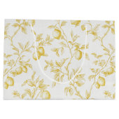 Yellow Fruit Lemons Make Lemonade ラージペーパーバッグ (裏面)