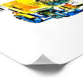 Yellow Garbage Truck / Artist Larry Lerew ポスター (角)