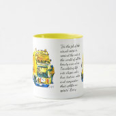 Yellow Garbage Truck / Artist Larry Lerew マグカップ (中央)