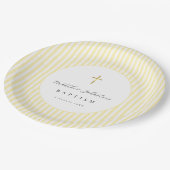 Yellow Gender Neutral Baptism Paper  ペーパープレート (アングル)