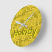 Yellow Geometric Wall Clock ラウンド壁時計 (傾斜)