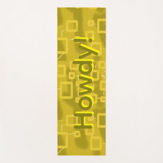 Yellow Geometric Yoga Mat ヨガマット (正面)