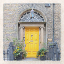 Yellow Georgian Door in Dublin
