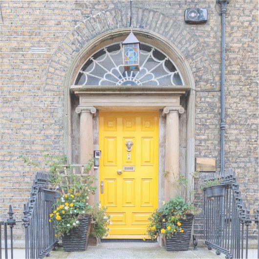 Yellow Georgian Door in Dublin シール (正面)