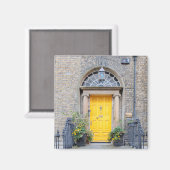 Yellow Georgian Door in Dublin マグネット (正面/裏面)