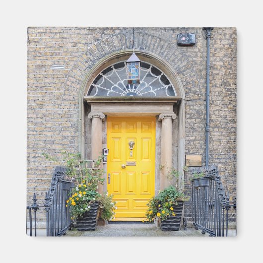 Yellow Georgian Door in Dublin マグネット (正面)