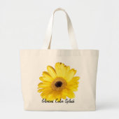 Yellow Gerber Daisy Close Up Photograph ラージトートバッグ (正面)