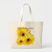 Yellow Gerber Daisy Close Up Photograph ラージトートバッグ (正面)