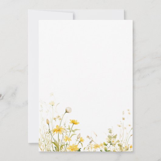 Yellow Gingham Bee Baby Shower Invitation 招待状 (裏面)