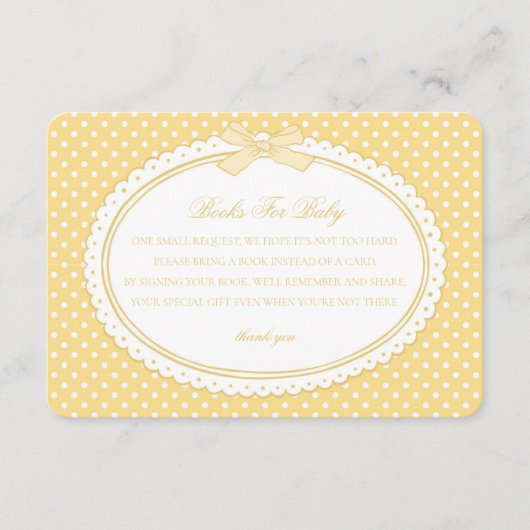 Yellow Gingham Coquette Books for Baby エンクロージャーカード (正面)