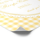 Yellow Gingham Coquette Bow Share a Recipe ポスター (角)