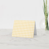 Yellow Gingham Coquette Bow Thank You Card  サンキューカード (裏面)