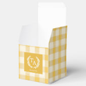 Yellow Gingham Monogram Crest フェイバーボックス (オープン)