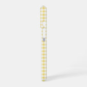 Yellow Gingham Phone Case iPhone 16ケース (左側面)