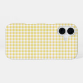 Yellow Gingham Phone Case iPhone 16ケース (裏面横)