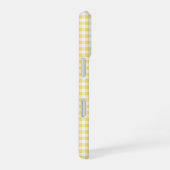 Yellow Gingham Phone Case iPhone 16ケース (右側面)