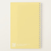 Yellow Gingham Plaid Transparent Frame Notebook ノートブック (裏面)