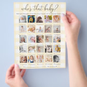 Yellow Gingham Who's That Baby 25 Photo Game チラシ (手)