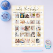 Yellow Gingham Who's That Baby 25 Photo Game チラシ (シングル)