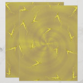 Yellow Ginseng Man Scrapbook Paper 2-Sided Page (正面/裏面)