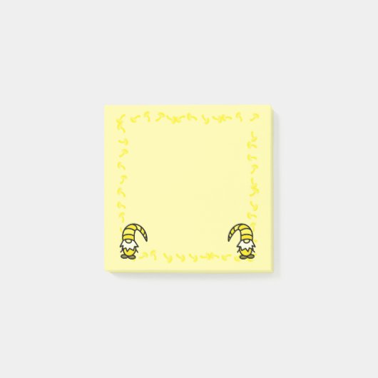 Yellow Gnome Post it Notes ポストイット (正面)