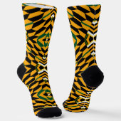 Yellow Gold Afro Pop Kente Style Socks ソックス (傾斜あり)