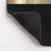 Yellow Gold and Black Simple Name マウスパッド (コーナー)