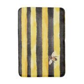 Yellow Gold Black Stripes Honey Bee  バスマット (正面縦)