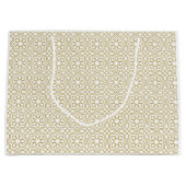 Yellow gold Geometric White ラージペーパーバッグ (正面)
