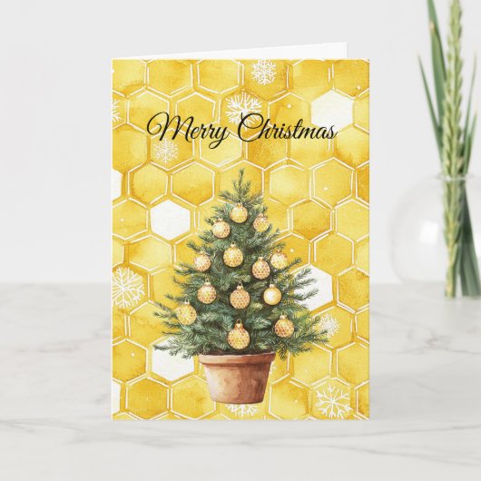 Yellow Gold Honey Christmas Tree カード (正面)
