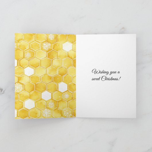 Yellow Gold Honey Christmas Tree カード (内部)