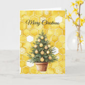 Yellow Gold Honey Christmas Tree カード (黄色い花)