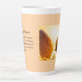 Yellow Gold Orange Angel Serenity Prayer Latte Mug カフェラテマグ (正面)