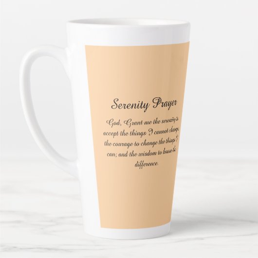 Yellow Gold Orange Angel Serenity Prayer Latte Mug カフェラテマグ (左)
