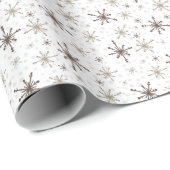 Yellow-Gold Snowflakes ラッピングペーパー (ロールコーナー)