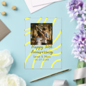 Yellow golden photo 30th wedding anniversary name  アクリル招待状 (インサイチュ (ウェディング))